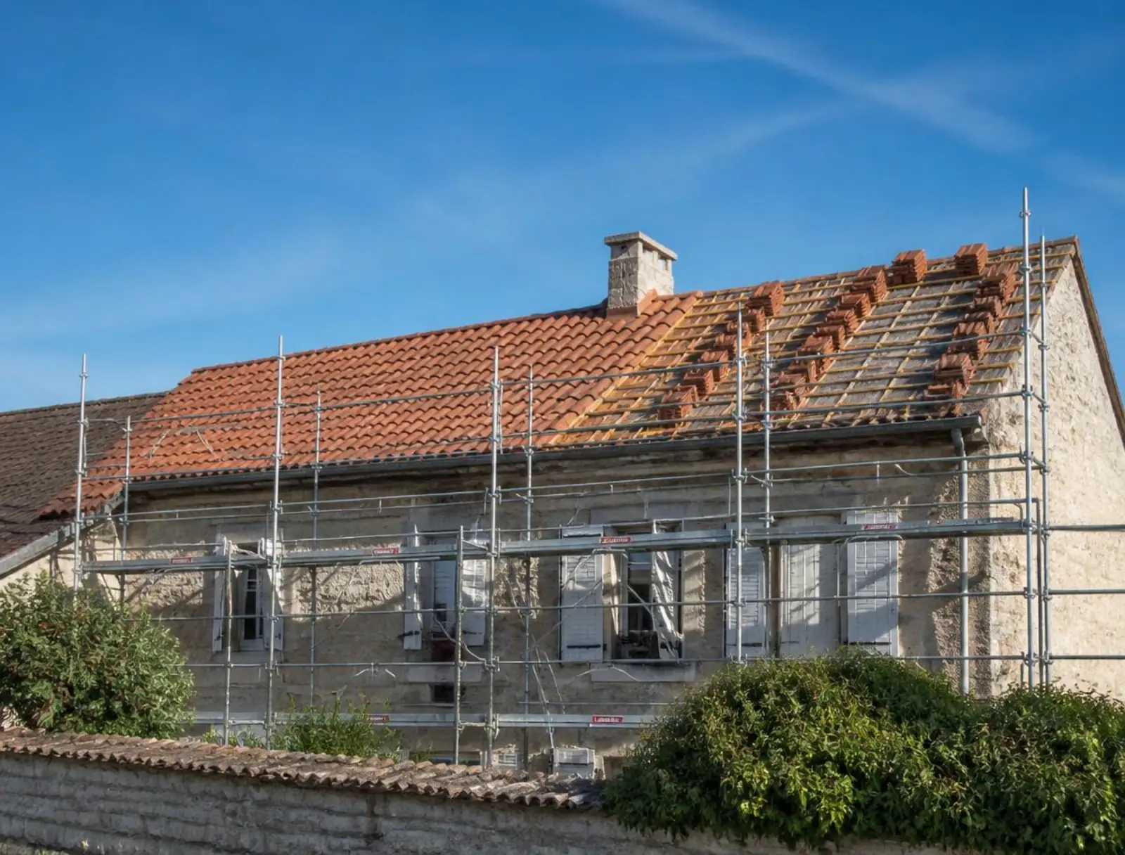 Chantier de toiture dans les Yvelines